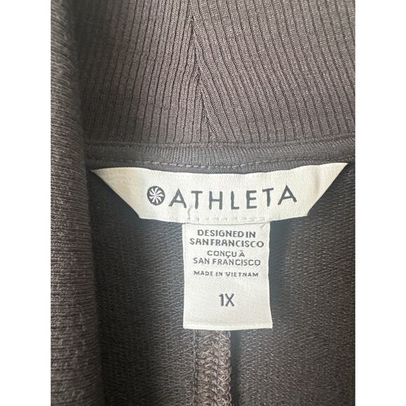Athleta Pranayama Wrap Gray Athlesiure Open Front Cardigan Womens Plus Size 1X - Picture 3 of 10